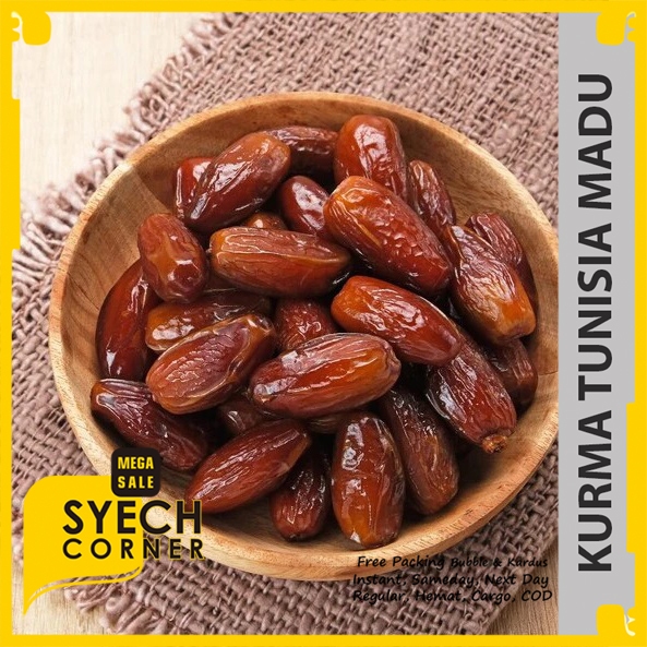 

Kurma Tunisia Madu Palm fruit / Tunis Madu Non Tangkai Kurma Barari Palm Basah