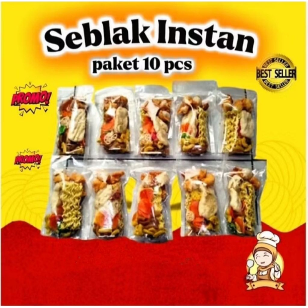 

SEBLAK INSTAN PAKET 10 PCS (10 BUNGKUS) KHAS BOGOR RAOS PISAN / BONUS 1 BUNGKUS