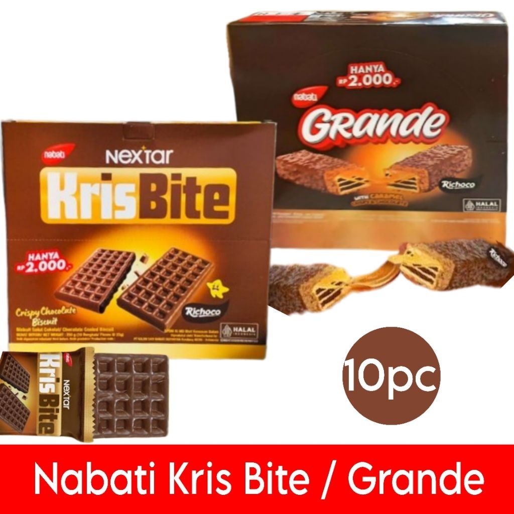 

Nabati Grande wafer Nextar Krisbite waffle biskuit isi 10pc