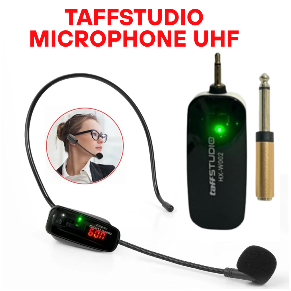 PROMPO TaffSTUDIO Mic Micropone Wireles Imam Masjid Tanpa Kabel HF Call Center Transmitter - HX-W002