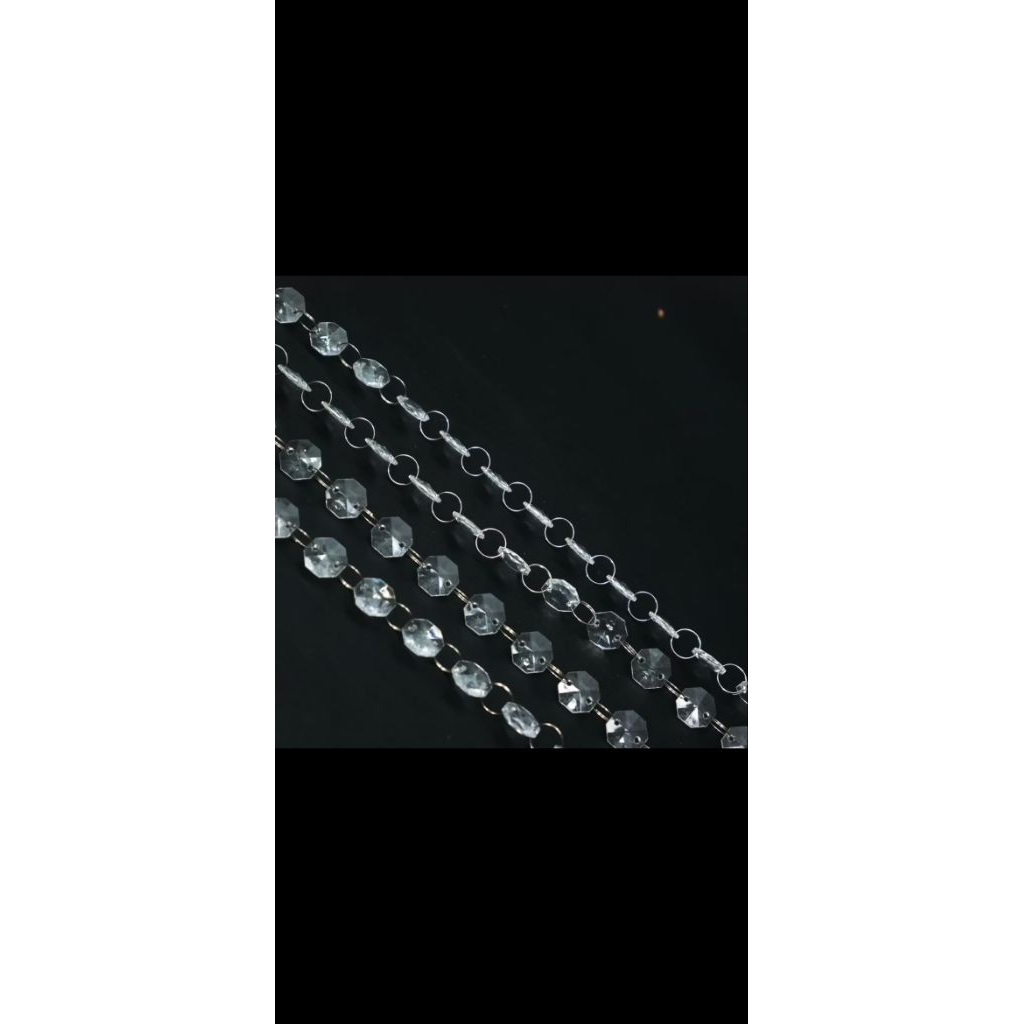 Kristal ronce, kristal akrilik,  panjang 1m untuk dekorasi pernikahan atau dekorasi rumah atau dekor