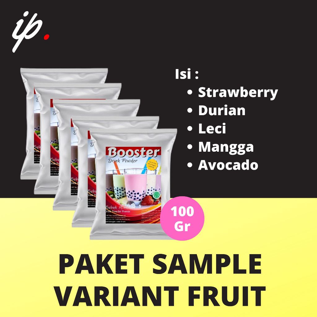 

IP Jakarta - PAKET TESTER Bubuk Minuman Varian FRUIT, Harga adalah 1 Paket berisi 5 Variant
