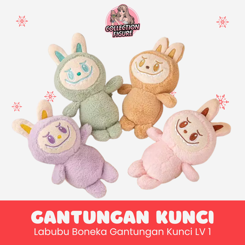 Labubu Boneka Gantungan Kunci LV 1 / Gantungan Tas / Gantungan boneka sedang
