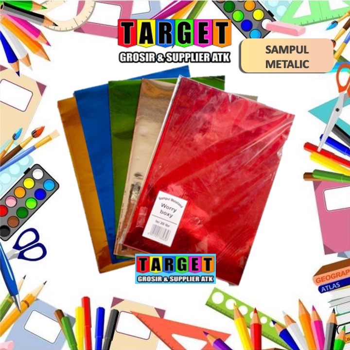 

SAMPUL METALIK WARNA BOXY QWARTO / SAMPUL BUKU TULIS