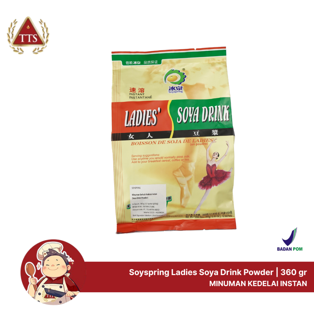 

Soyspring Ladies Soya Drink Powder - 360 Gr | Minuman kedelai instan