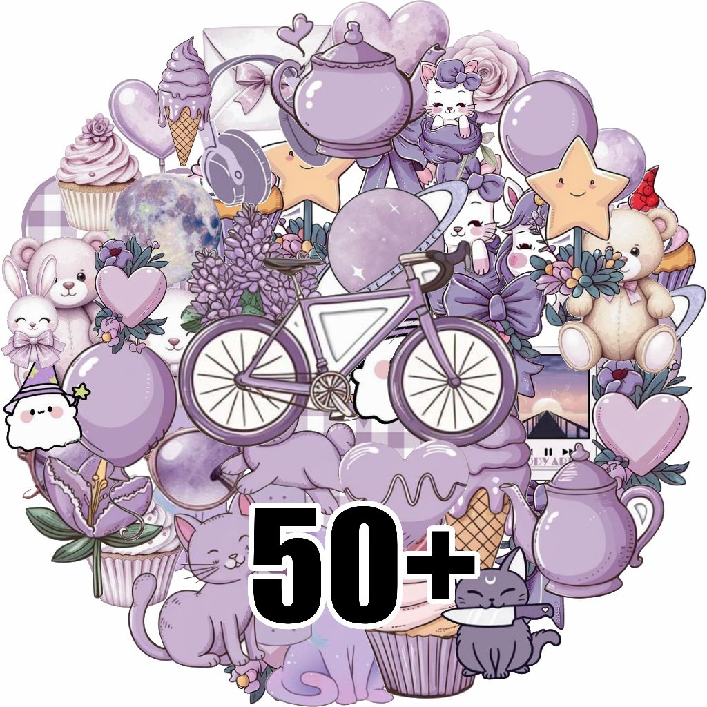 

STICKER PACK PURPLE AESTHETIC-STICKER PACK UNGU LUCU-STICKER KOPER/TUMBLER/LAPTOP/CASSING/JURNAL