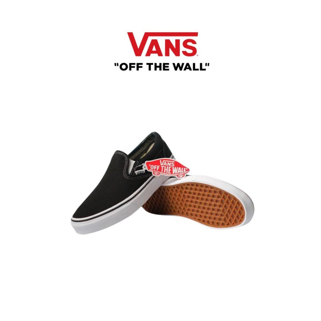 Vans Sepatu Slip-On Hitam Putih