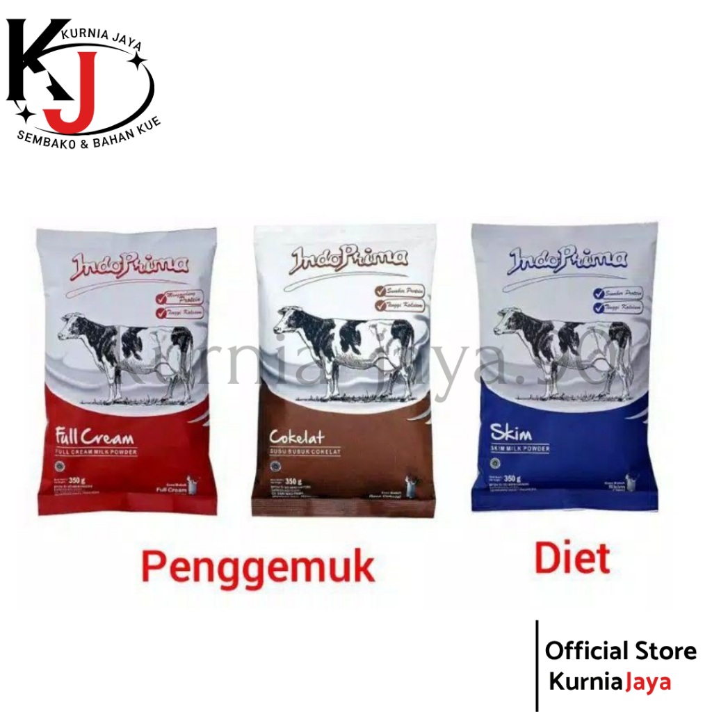 

[ INDOPRIMA ] Susu Bubuk 350gr, 1 pcs