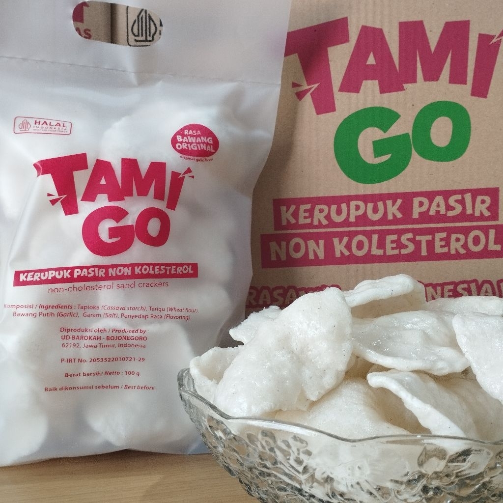

Kerupuk Tamigo/Kriaq-Kriuq Non Kolesterol 100gr dengan 5 Varian Rasa