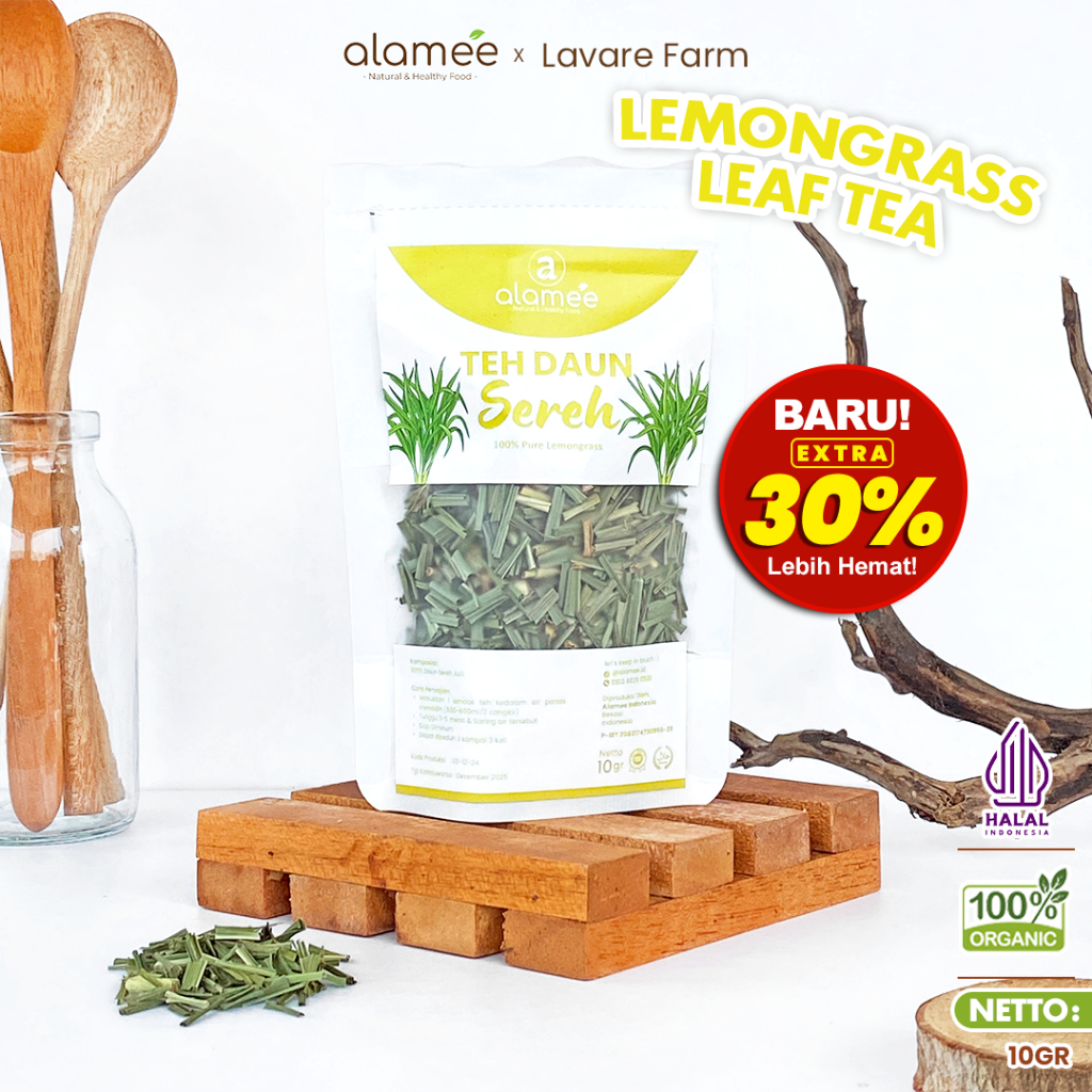 

ALAMEE Lemongrass Leaf Tea Teh Daun Sereh Organik Herbal OrganicKering Dried 10gr BUMA