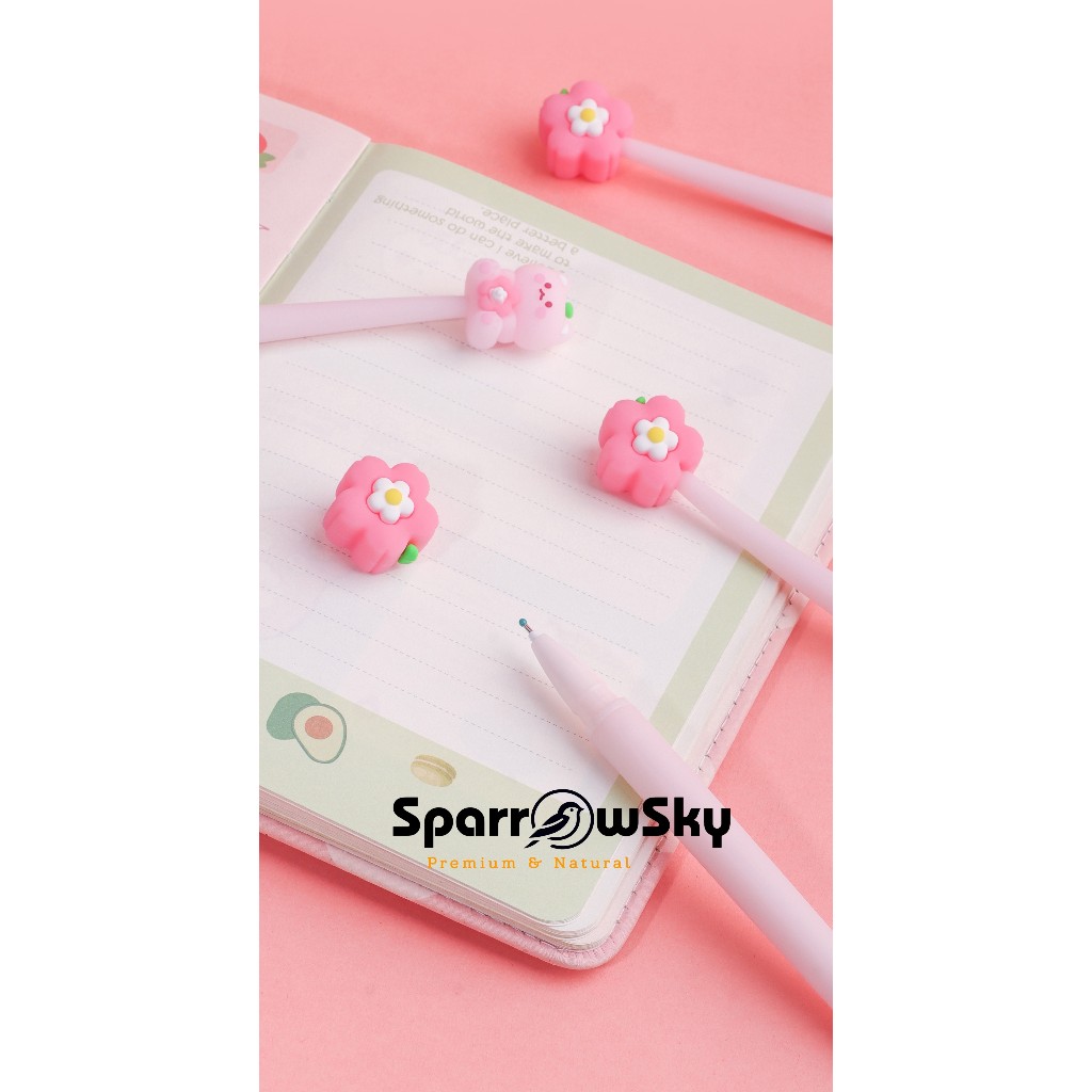 

SPARROW Pen Silikon / Silicone Pen / Pen Karakter Lucu Cantik CAT IN BLOOM (7274)