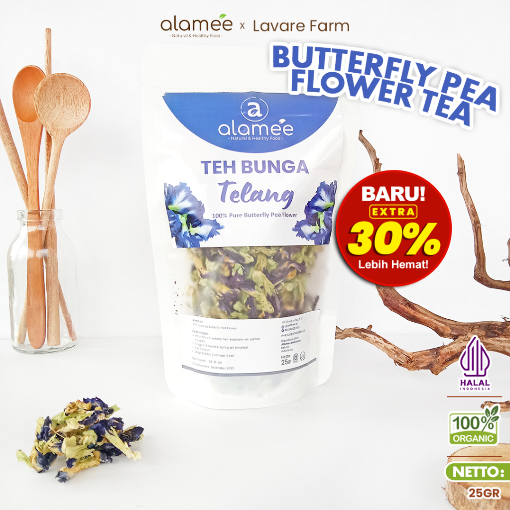 

ALAMEE Teh Telang Bunga Kering Butterfly Pea Tea Organik Herbal Dried Flower 25gr BUMA