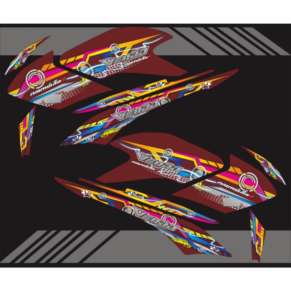 STIKER STRIPING VARIASI HONDA VERZA LAMA TAHUN 2013-2017 GRAFIS COKJIE