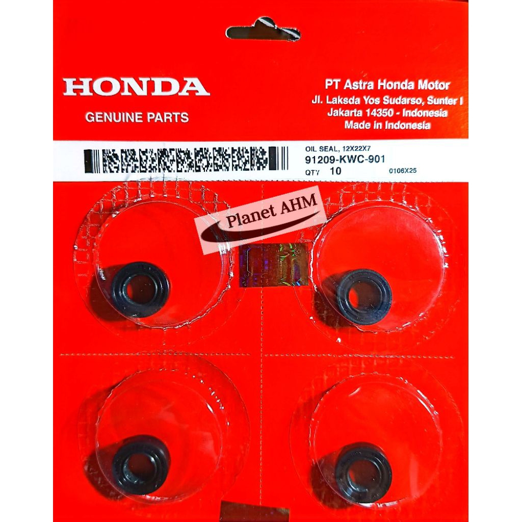 Honda 91209-KWC-901 Oil Seal 12X22X7 Sil presneleng Operan Gigi Sonic Supra GTR CS1 CB CBR 150 R Old