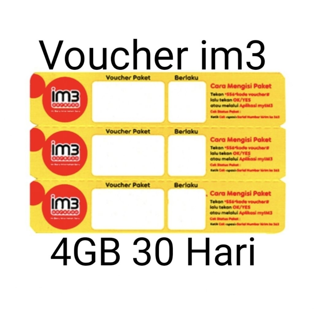 Voucher Im3 Indosat 4 GB (30 hari)