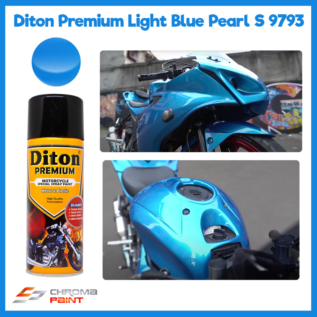 Diton Premium Suzuki Color Warna Biru - Light Blue Pearl S 9793 - Cat Semprot Diton