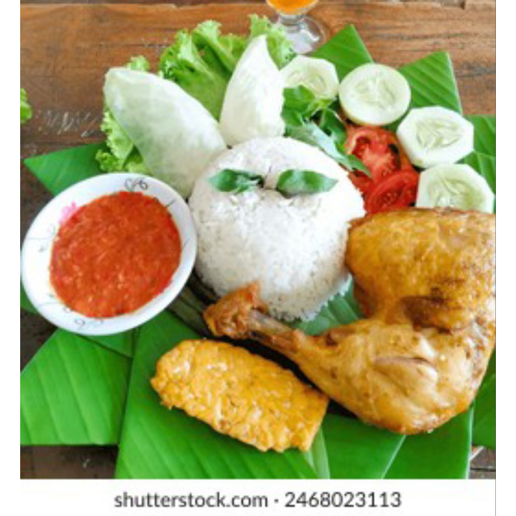 

nasi campur,lalapan dan olahan daging kambing/sapi