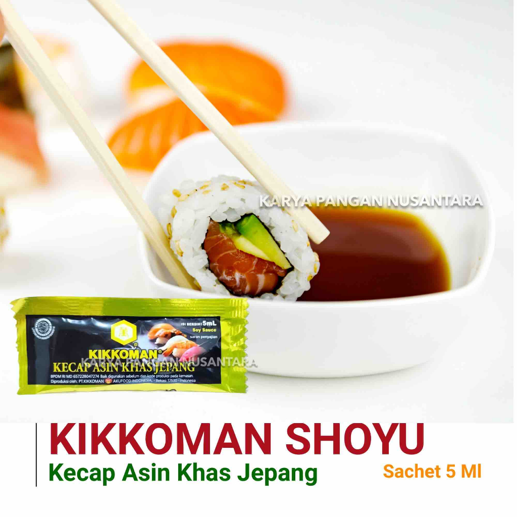 

KIKKOMAN SHOYU JAPAN SOY SAUCE KECAP ASIN SUSHI RAMEN JEPANG SACHET 5ML