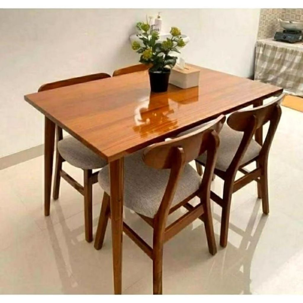 SET MEJA MAKAN MINIMALIS || DINNING SET MINIMALIS JATI || SET MEJA MAKAN MINIMALIS ROPAN JATI