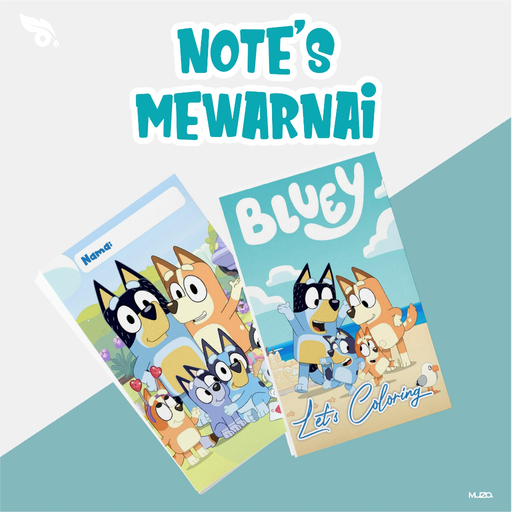 

Buku Mewarnai Anak Bluey - Buku Kecil Tema Bluey
