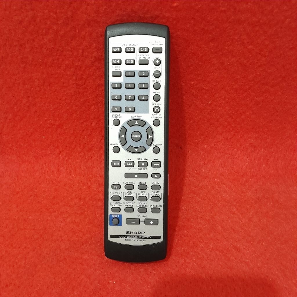 Remote SHARP DVD Digital System Original Asli . RRMCGA033AWSA .