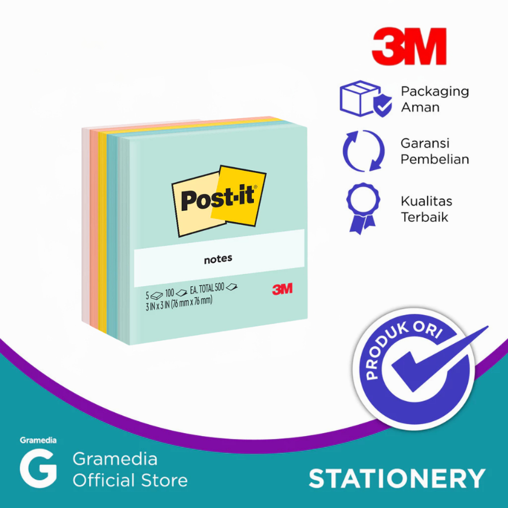 

Gramedia Karawaci - STICKY NOTE 3M POST IT PASTEL COLOR