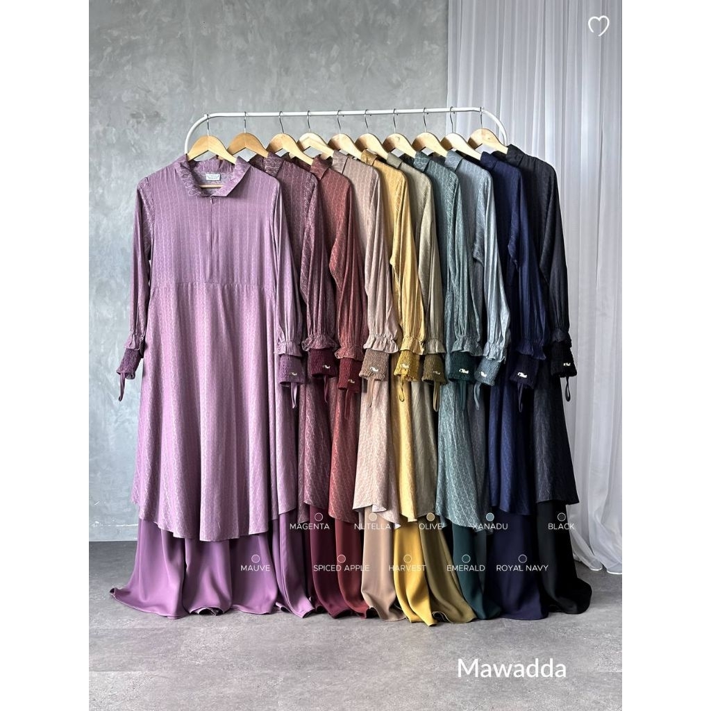 MAWADDA EID SERIES BY MAHIRA INDONESIA TERBARU GAMIS SYAR'I SEMI TUNIK AL AYN PREMIUM MIX RIVERSIBLE