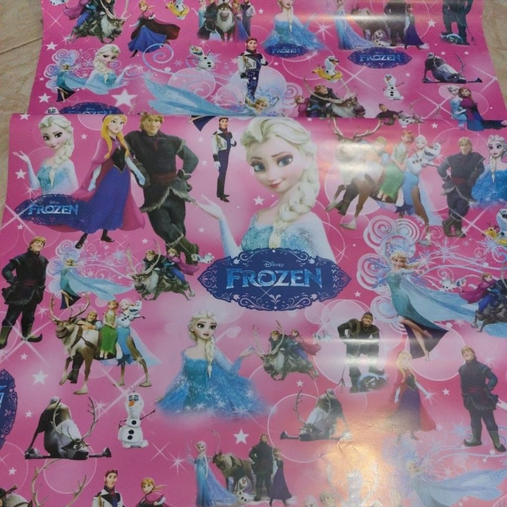 

kertas kado glossy motif frozen