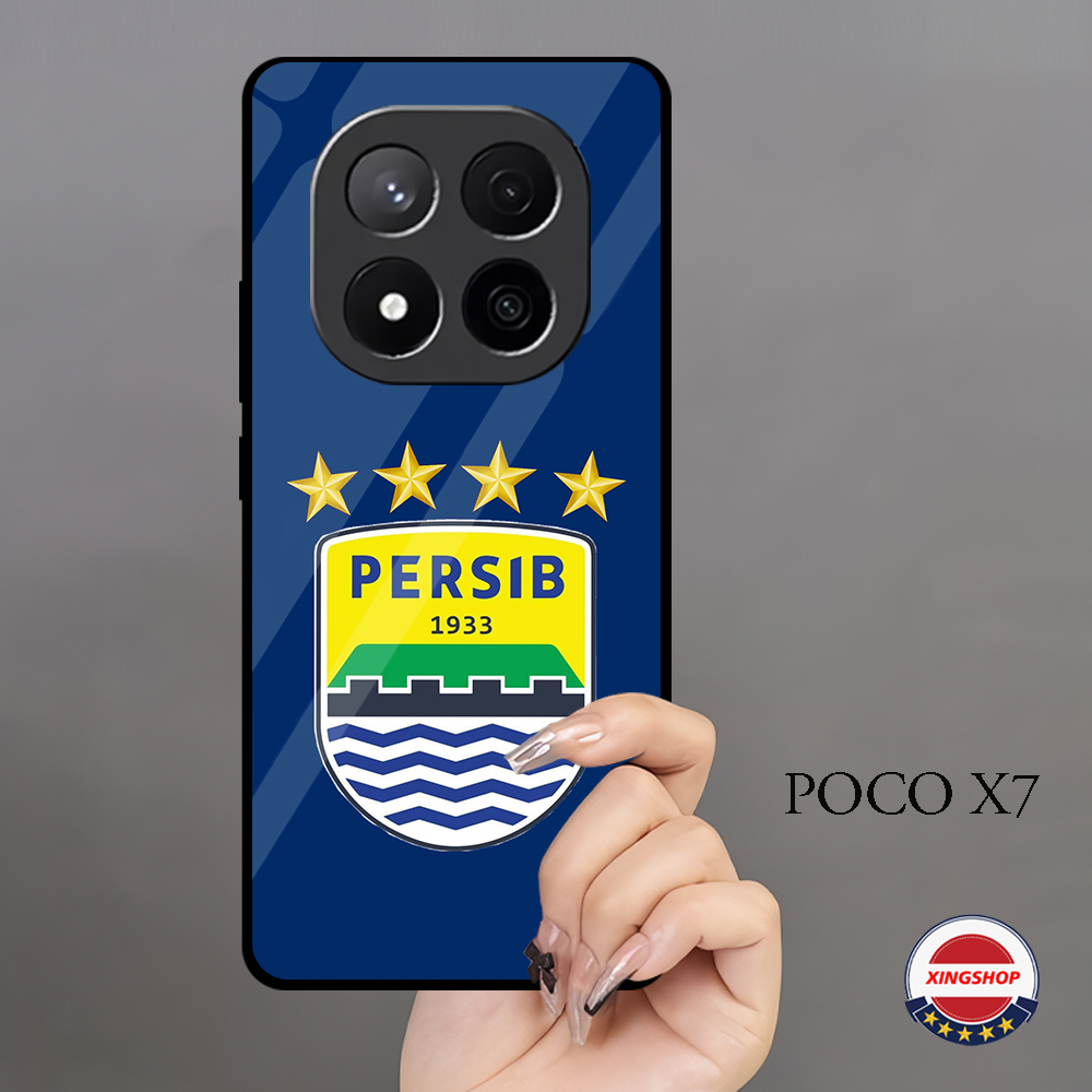 [HC15] CASE GLOSSY HD Kilau NEW | POCO X7 | Casing Hp Glossy | CASE KEKINIAN LUCU Motif PERSIB BANDU
