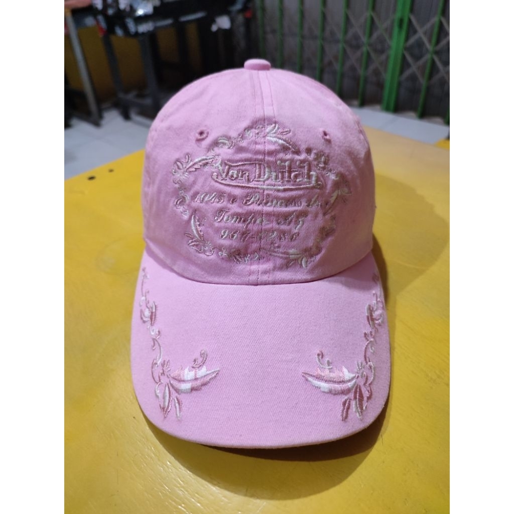 Topi Caps Von Ducth Pink