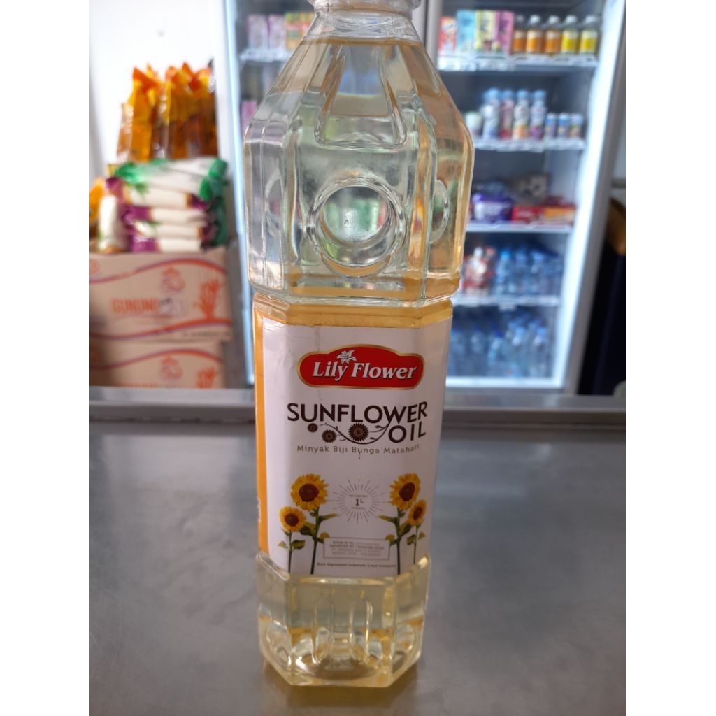 

minyak bunga matahari merek Lily Flower 1liter