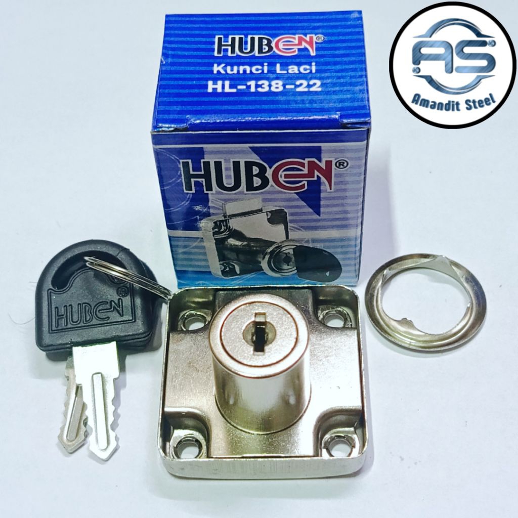 Kunci Laci Huben HL 138 22mm Kunci Lemari Huben HL 138  22mm Kunci Kerangka Padat