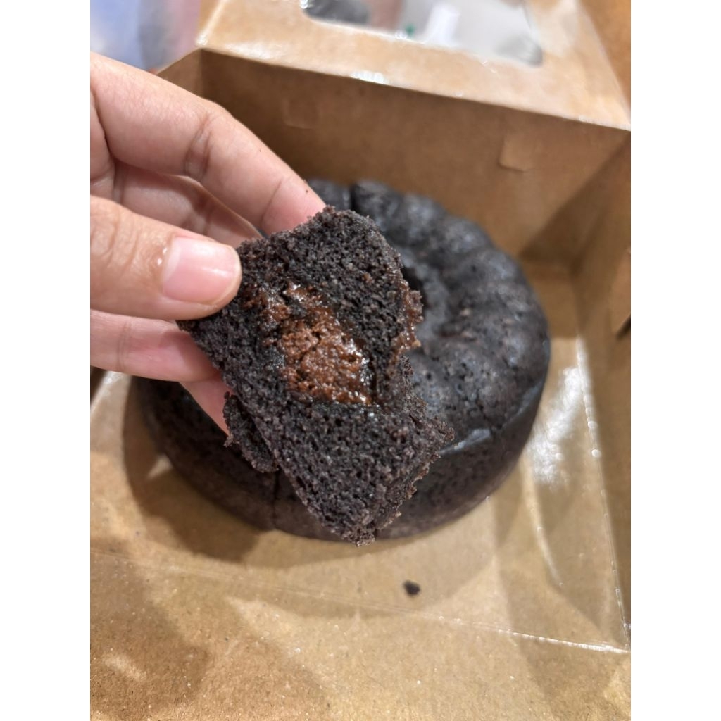 

Bolu ketan coklat lumer