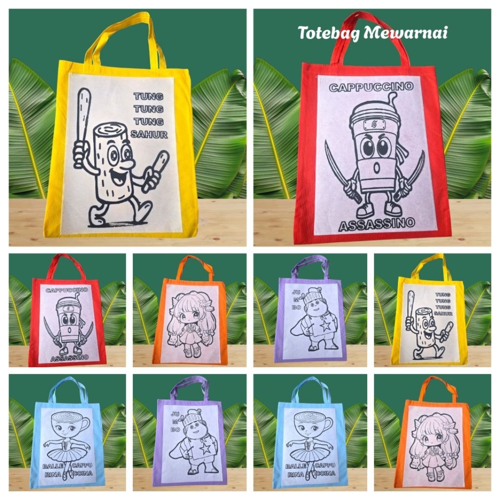 

Tas totebag mewarnai isi 150 pcs