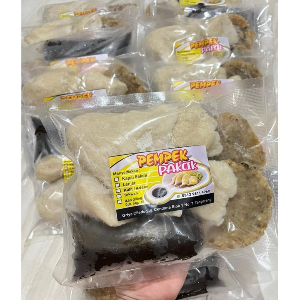 

Pempek ikan tenggiri super frozen isi 10 Mix Halal