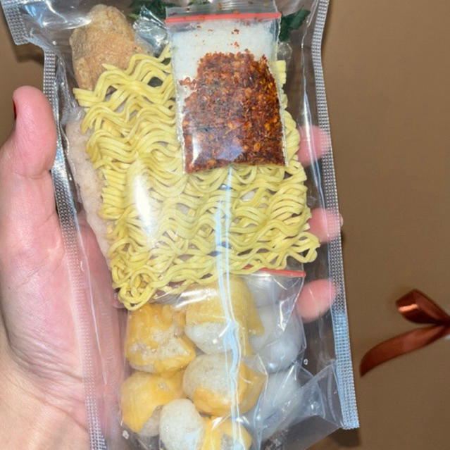 

Bakso aci komplit + mie kuah seger murah enak Cemilan Makanan instan