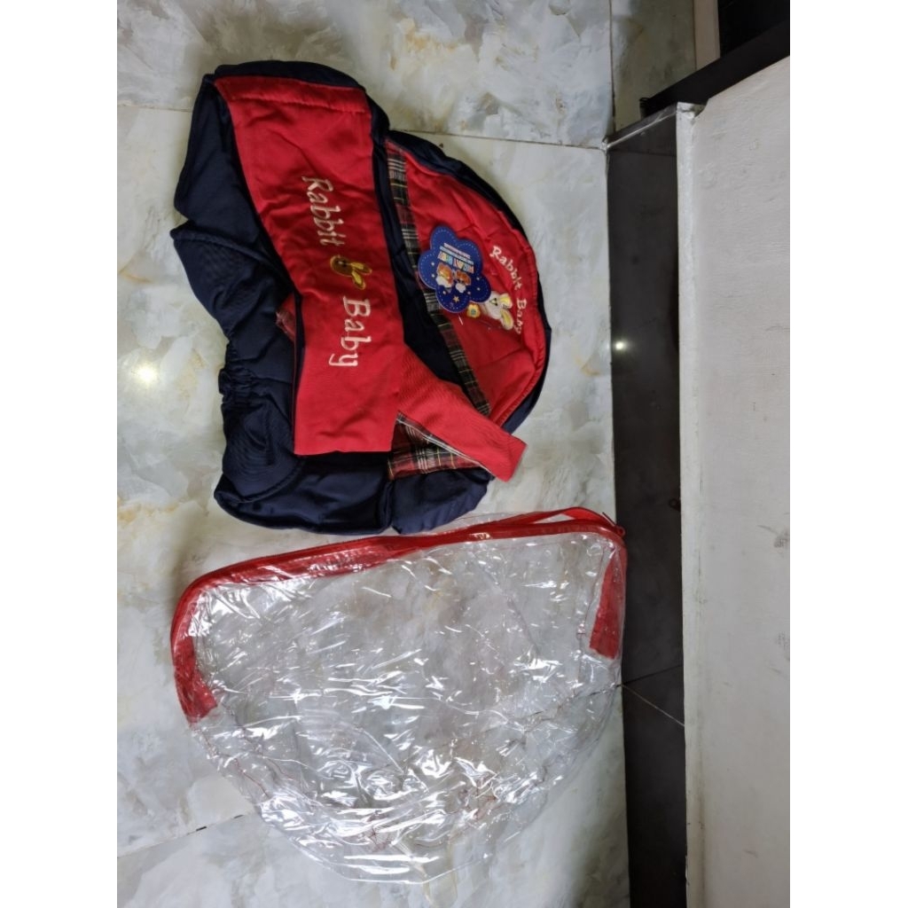[New] Gendongan bayi samping rabbit baby ex kado - polos merah navy