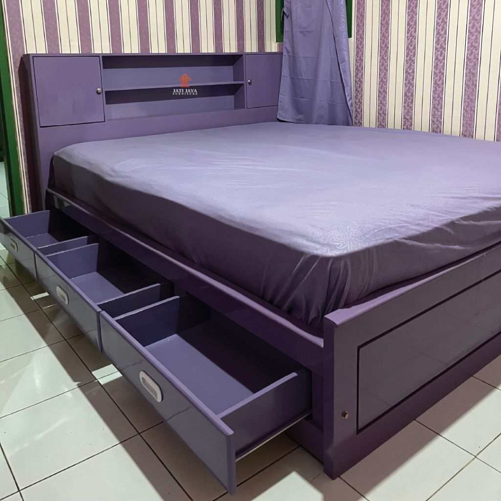 Tempat Tidur Minimalis / Tempat Tidur Laci / Dipan Minimalis / Dipan Laci Minimalis / Dipan Laci Cus
