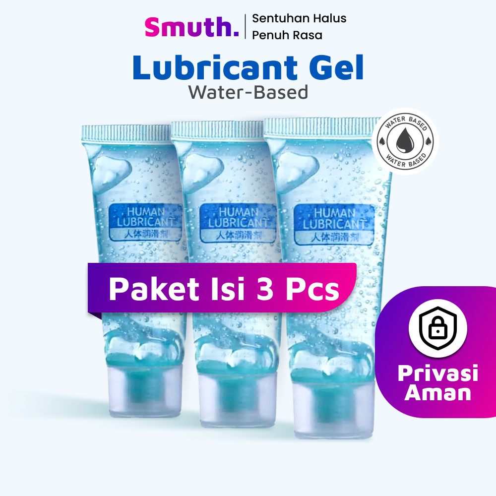 [Paket 3 Pcs] Pelumas Human Lubricant Gel Tahan Lama Pria & Wanita 25ml -  Water Based