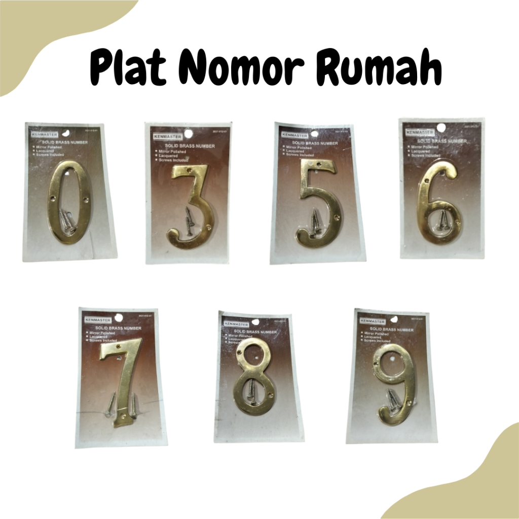 Plat Nomor Rumah Gold Kenmaster