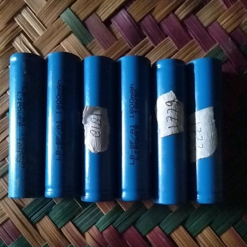 Batre Baterai Battery 16650 MAH 1700-1800++ Original Campur Termurah Bekas Copotan Laptop Berkualita