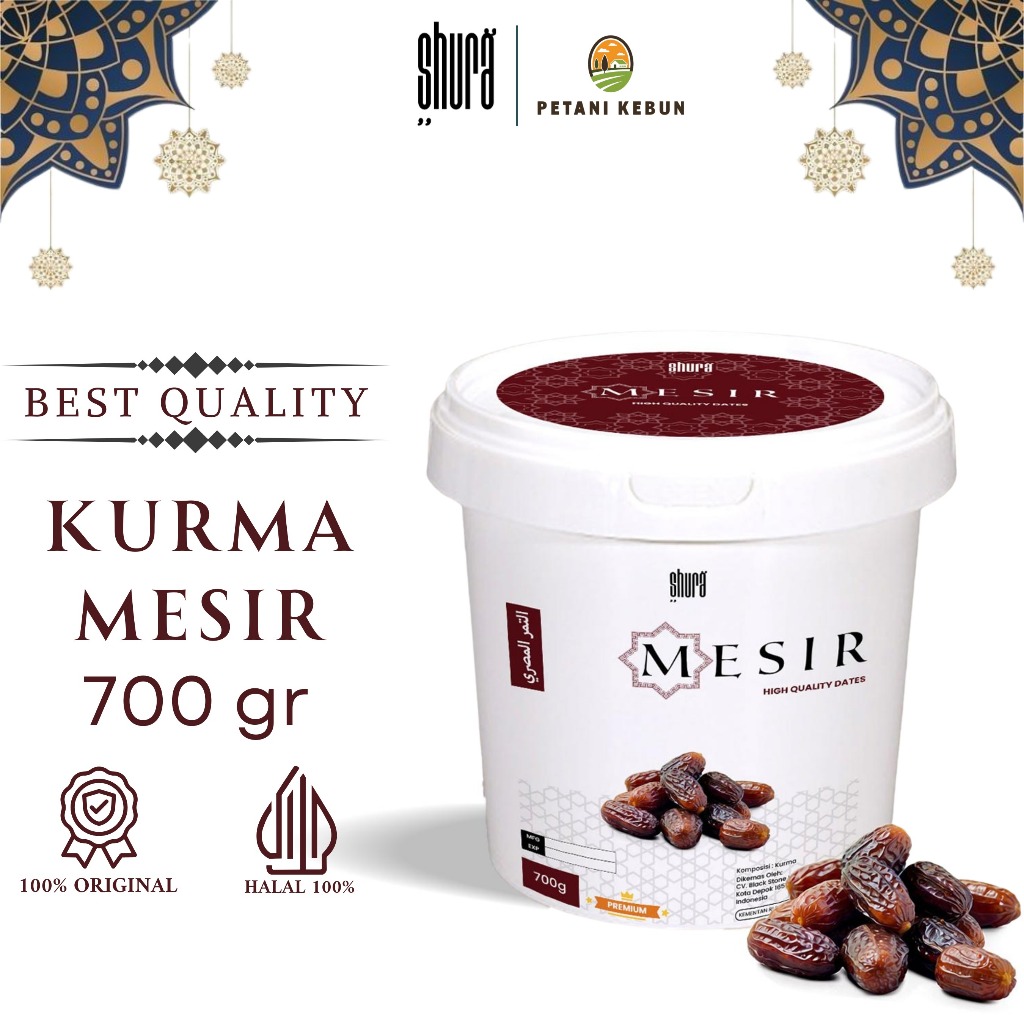 

Shura Kurma Mesir 700gr Kemasan Bucket Ember Premium Original High Quality