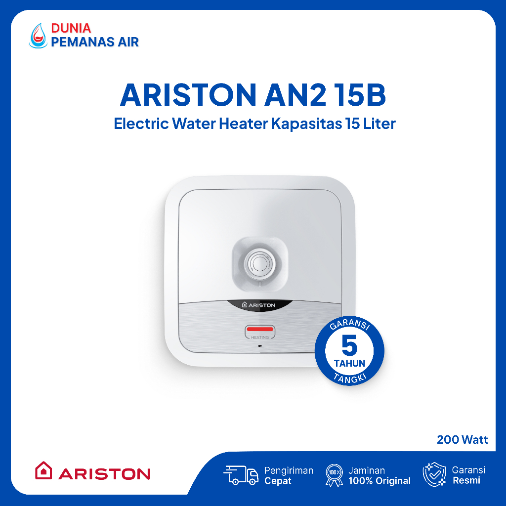 Water Heater Listrik Ariston AN2 15B  |  Pemanas Air Listrik Ariston AN2 15B