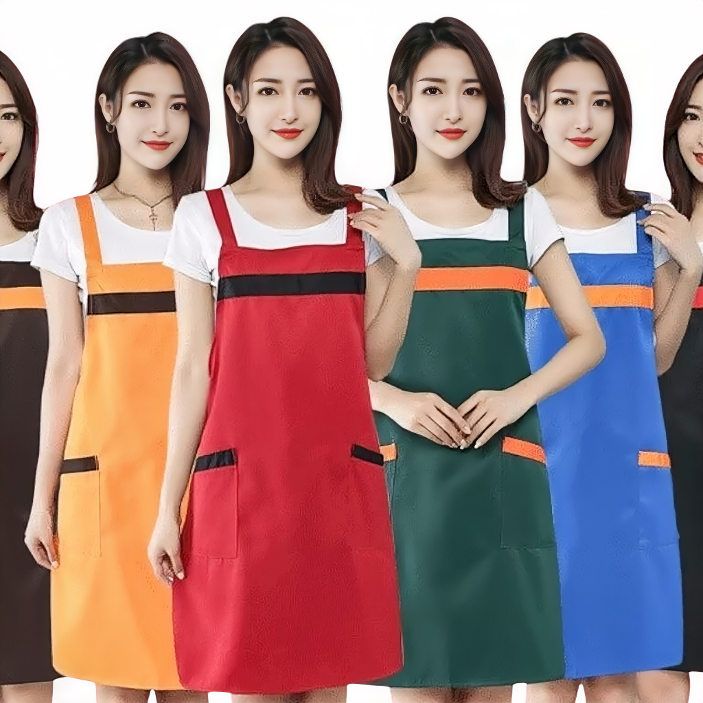 Apron Waterproof Apron Masak Barista Korean Style Pria Wanita Apron Dapur