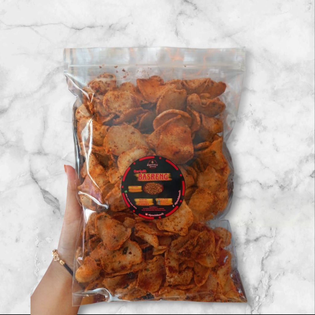

Keripik Basreng kriuk 240 gram basreng koin renyah by Si Gundul snack