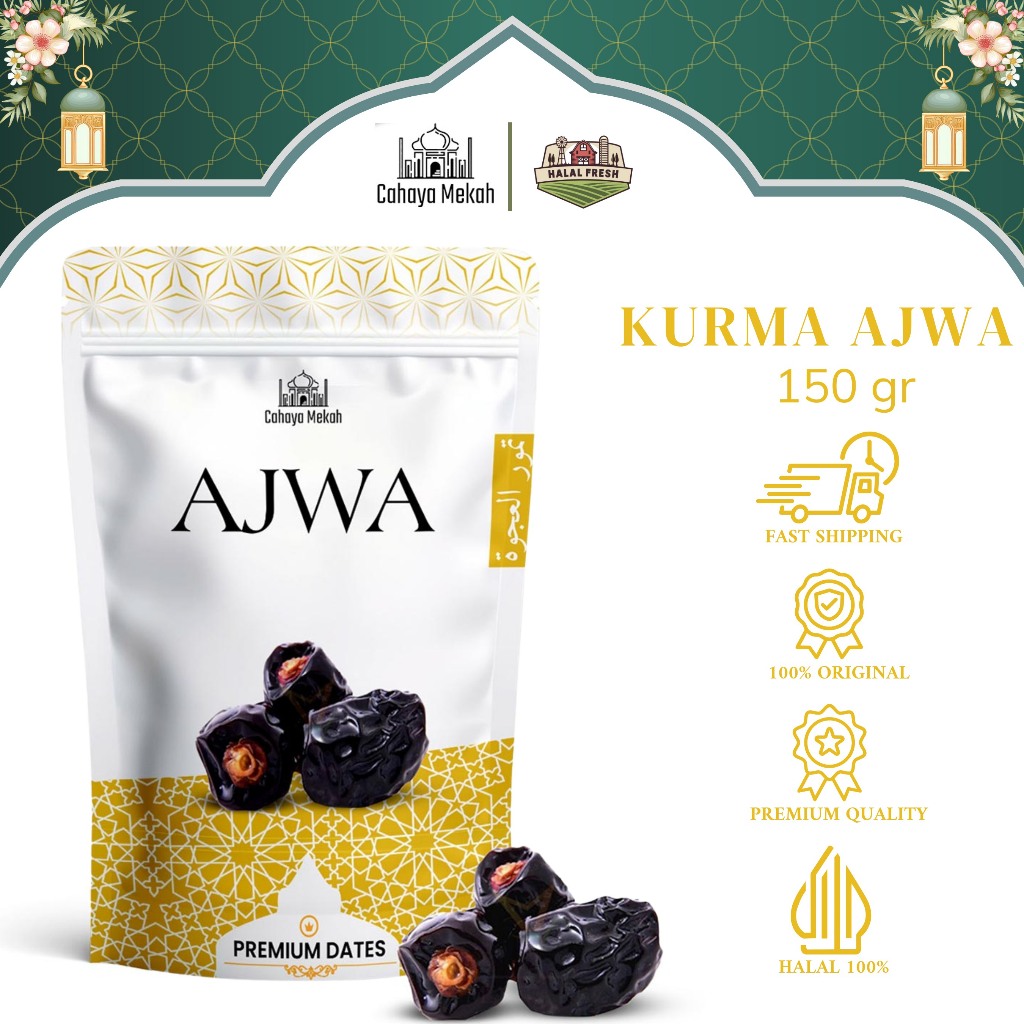 

Cahaya Mekah Kurma Ajwa Pouch Dates Nabi 150gr High Quality