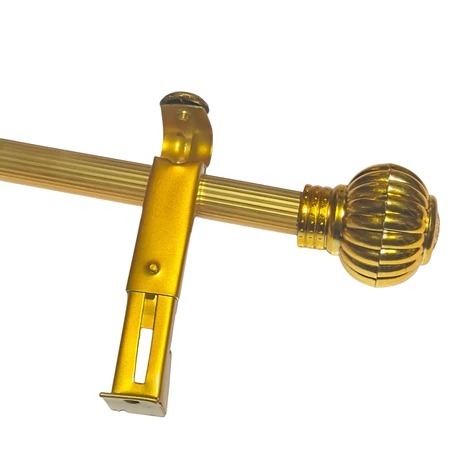 Batang Tiang Gorden Single Set Pipa Aluminium Garis Bracket Besi Tebal 2mm Cup Molek / Braket Pipa G