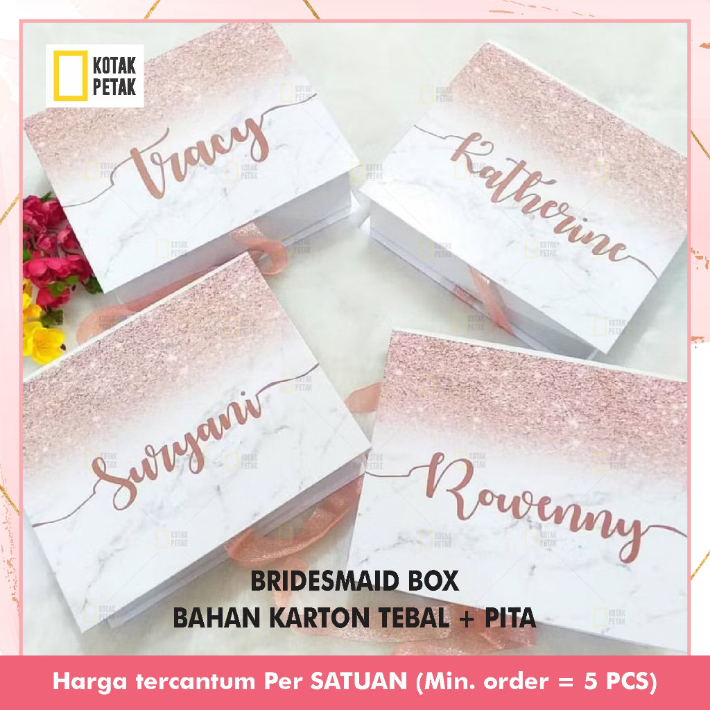 

Kotak Bridesmaid Karton / Bridesmaid Box / Groomsman box