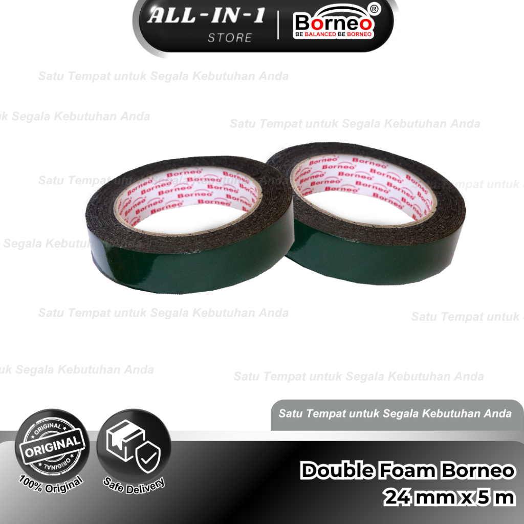 

Borneo Double Tape Foam Panjang 24mm x 5m, Doble Tape Kuat