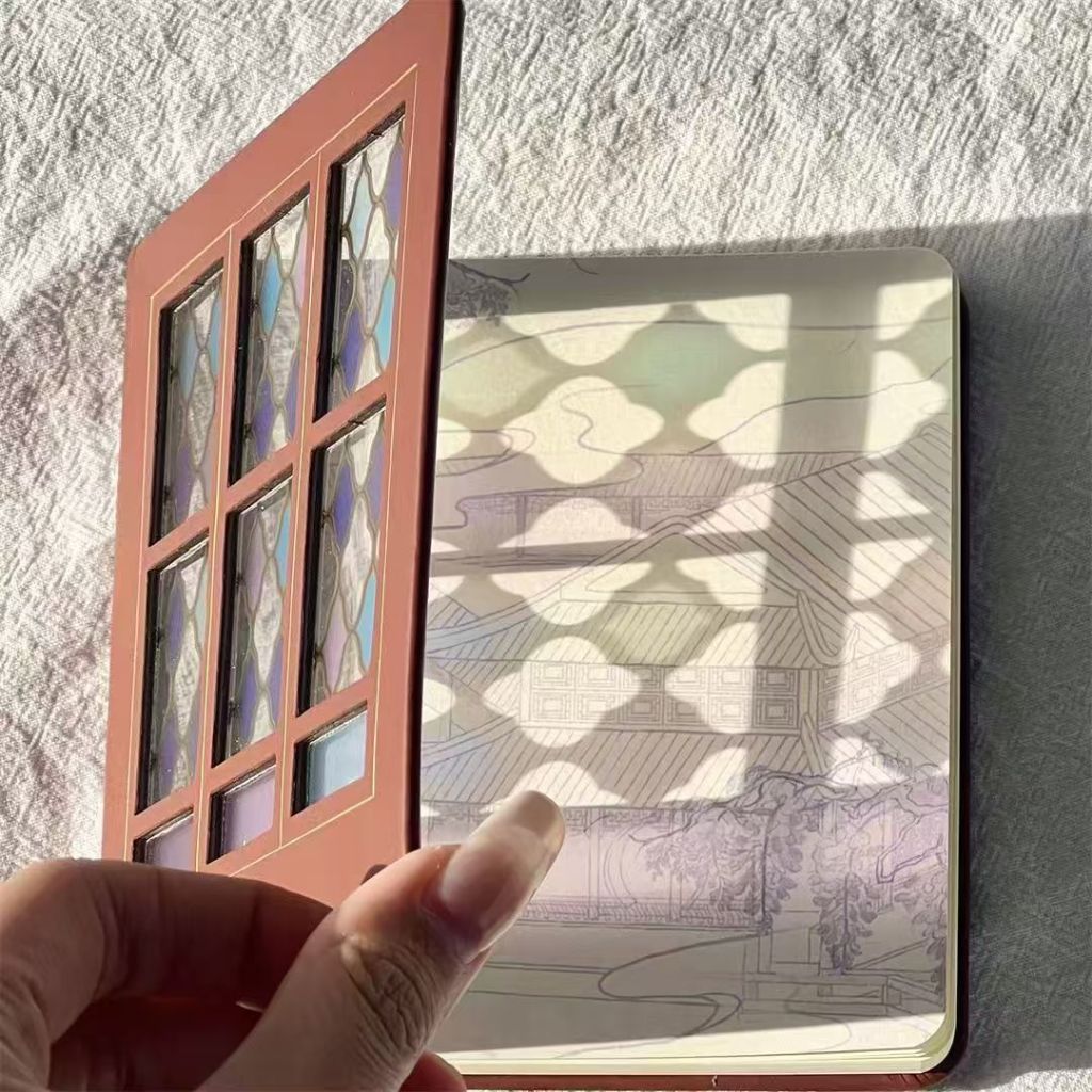 

Flower Window Light and Shadow Notebook Creative Blank Handbook Surrounding Commemorative Notes